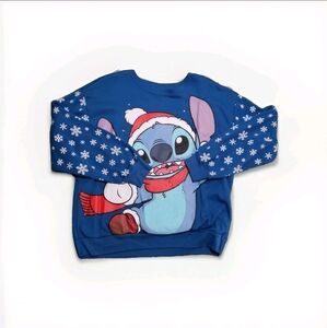 Lilo & Stitch Light Up Christmas Pullover Sweater Blue Size Large  disney H1